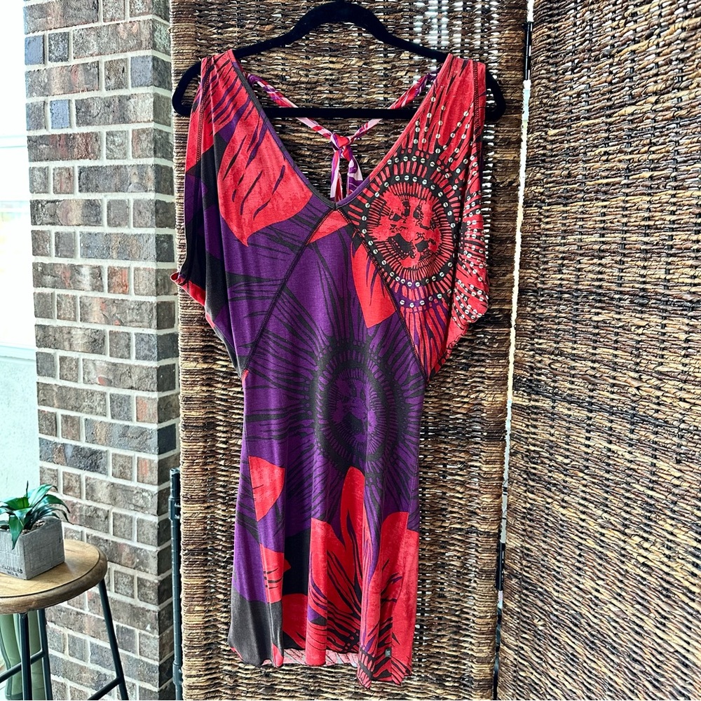 DEPT purple and pink dress